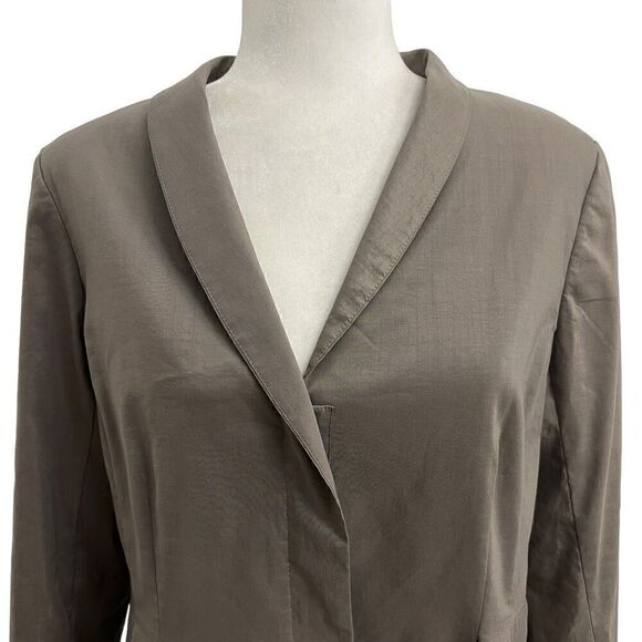 Eileen Fisher Medium Light-weight * Gray Ramie Blend Zip Long Sleeve Jacket Spri - Picture 4 of 16